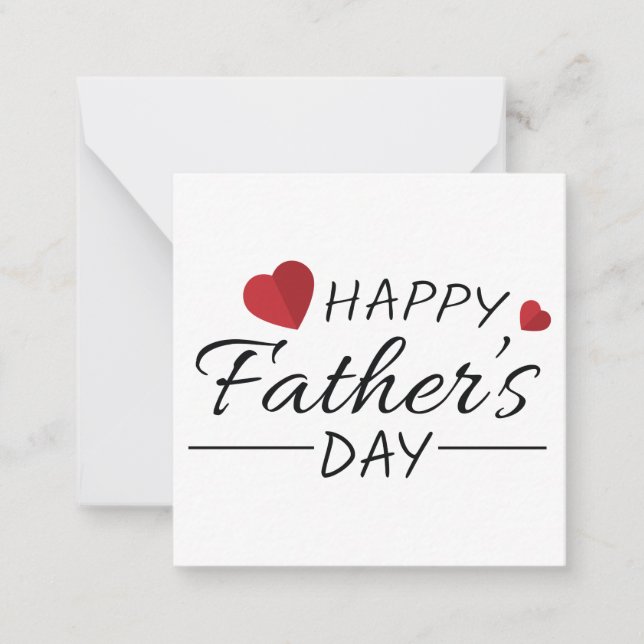 Tarjeta Pequeña Feliz Día del Padre (Anverso)