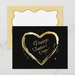 Tarjeta Pequeña ¡Feliz Día del Padre! Caligrafía elegante corazón