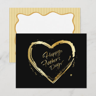 Tarjeta Pequeña ¡Feliz Día del Padre! Caligrafía elegante corazón