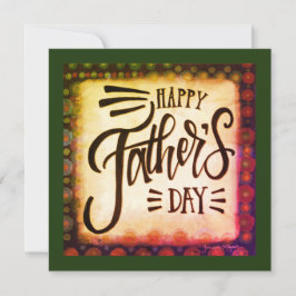 Tarjeta Pequeña Feliz Día del Padre cuadrado Inspirivity moderno
