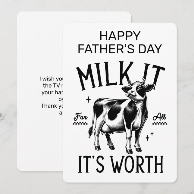 Tarjeta Pequeña Feliz Día del Padre Exprímelo al Máximo (Anverso / Reverso)