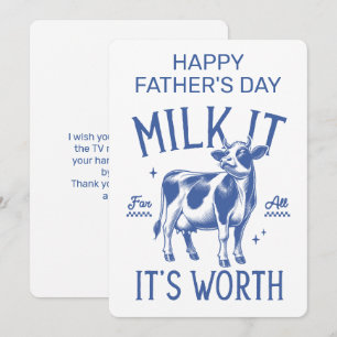 Tarjeta Pequeña Feliz Día del Padre, Exprímelo al Máximo Azul