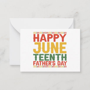 Tarjeta Pequeña Feliz Día del Padre Juneteenth Mes de la Historia