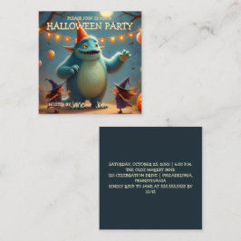 Tarjeta Pequeña Feliz fiesta de Halloween para niños