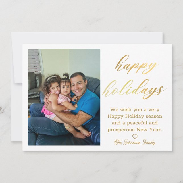 Tarjeta Pequeña feliz fiesta de la familia de la escritura a mano  (Anverso)