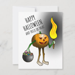 Tarjeta Pequeña Feliz Halloween y Truco o Trato