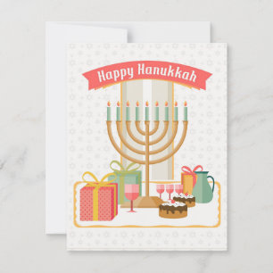 Tarjeta Pequeña Feliz Hanukkah