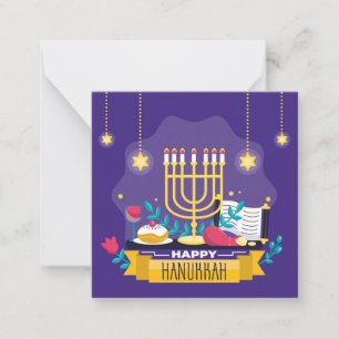 Tarjeta Pequeña Feliz Hanukkah