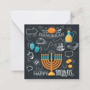 Tarjeta Pequeña Feliz Janucá