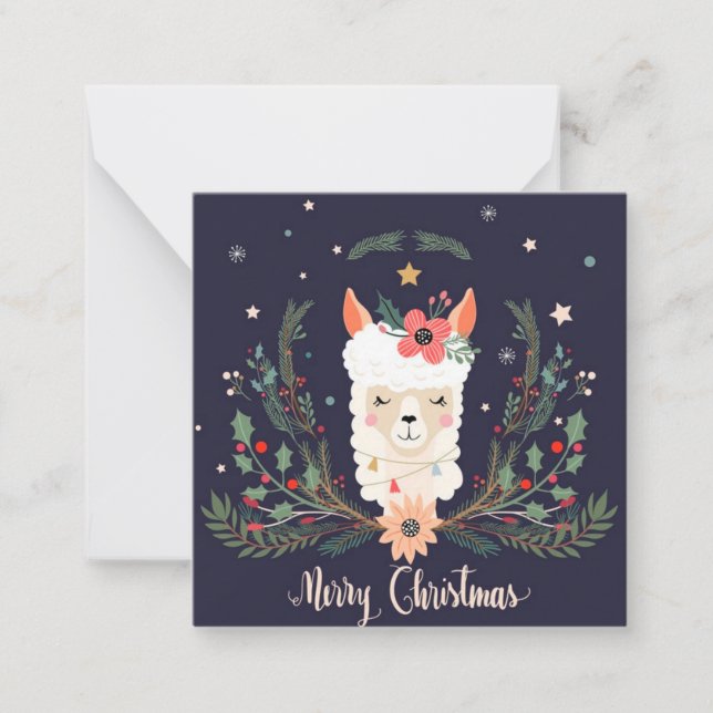 Tarjeta Pequeña Feliz Navidad (Anverso)