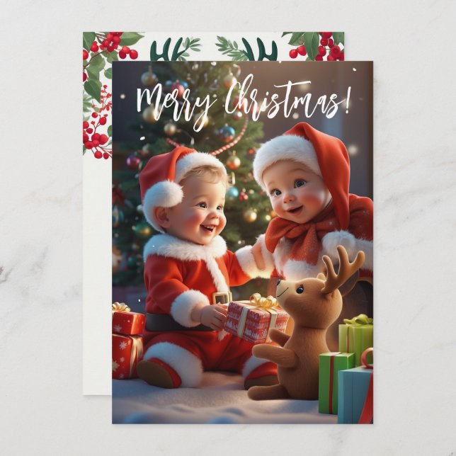 Tarjeta Pequeña Feliz Navidad (Anverso / Reverso)