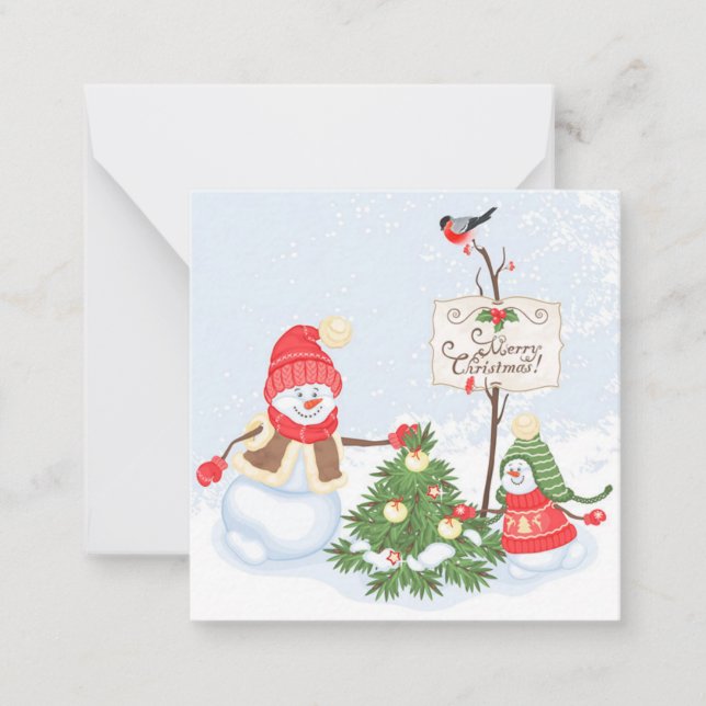 Tarjeta Pequeña Feliz Navidad (Anverso)