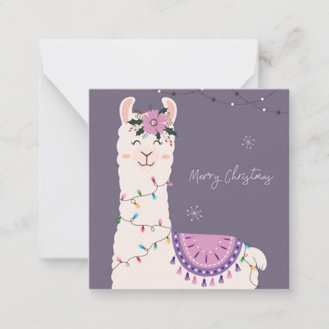 Tarjeta Pequeña Feliz Navidad (Anverso)