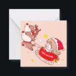 Tarjeta Pequeña Feliz Navidad<br><div class="desc">Cardenal curado y bayas sagradas</div>