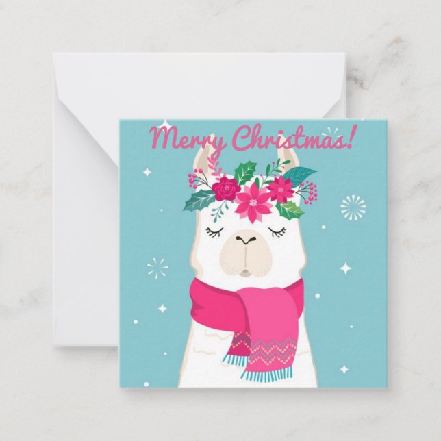 Tarjeta Pequeña Feliz Navidad (Anverso)