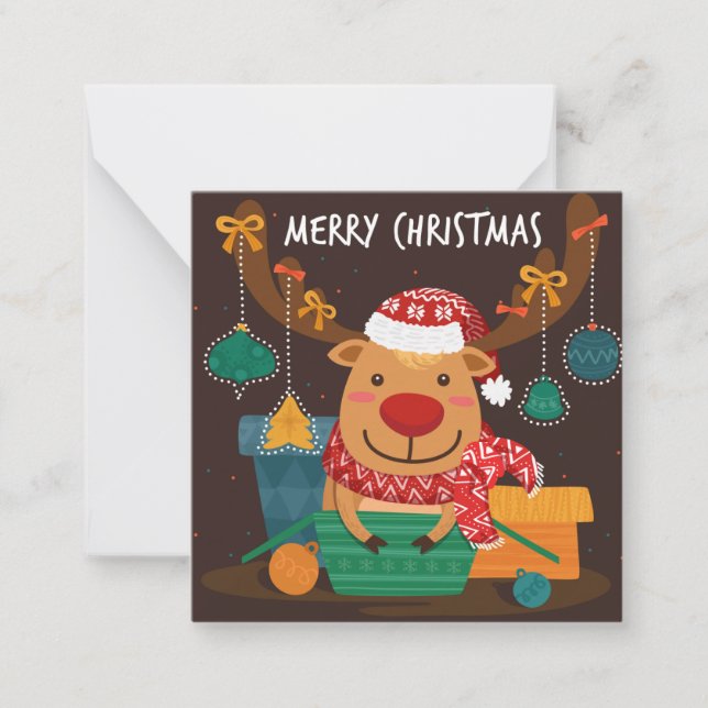 Tarjeta Pequeña Feliz Navidad (Anverso)