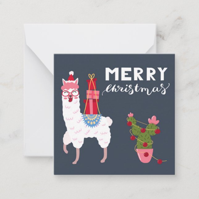 Tarjeta Pequeña Feliz Navidad (Anverso)