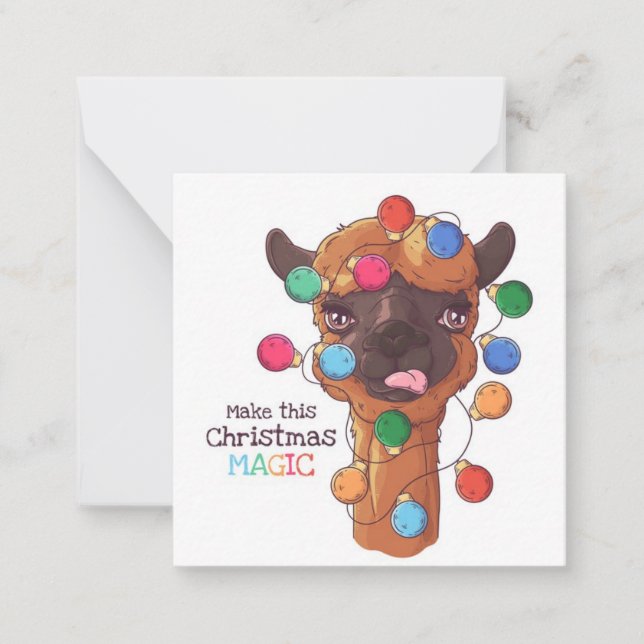 Tarjeta Pequeña Feliz Navidad (Anverso)