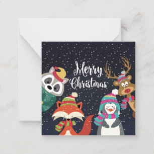 Tarjeta Pequeña Feliz Navidad adorable
