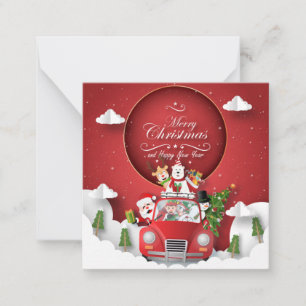 Tarjeta Pequeña Feliz Navidad/Año Nuevo feliz