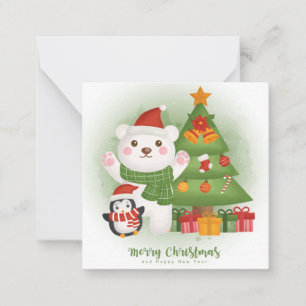 Tarjeta Pequeña Feliz Navidad/Felices Fiestas