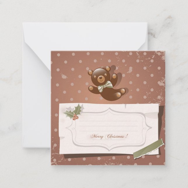 Tarjeta Pequeña Feliz Navidad/Felices Fiestas (Anverso)