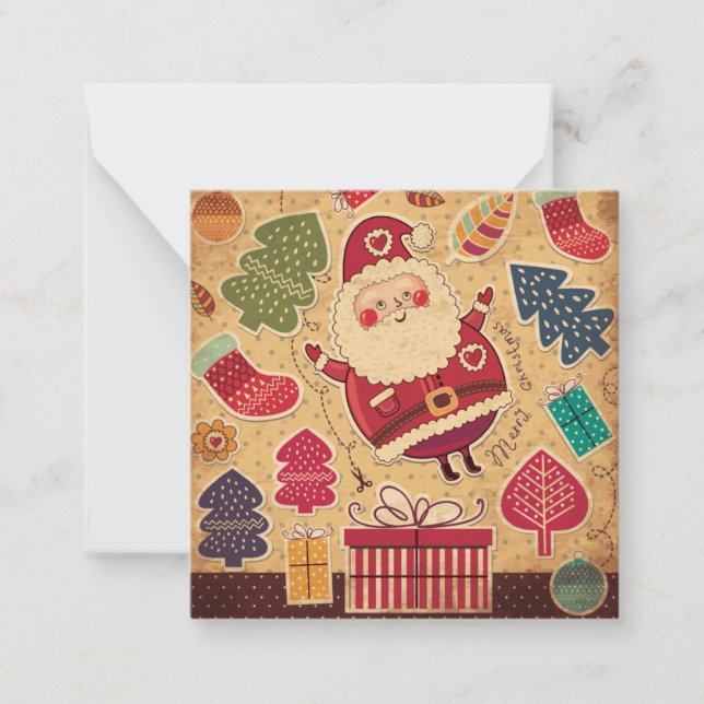 Tarjeta Pequeña Feliz Navidad/Felices Vacaciones (Anverso)