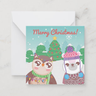Tarjeta Pequeña Feliz Navidad/Feliz Año Nuevo