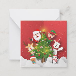 Tarjeta Pequeña Feliz Navidad/Feliz Año Nuevo