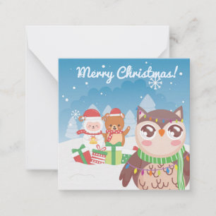Tarjeta Pequeña Feliz Navidad/Feliz Año Nuevo