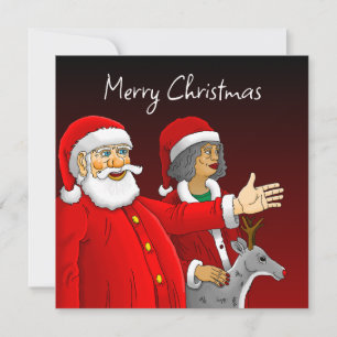 Tarjeta Pequeña Feliz Navidad Papá Noel