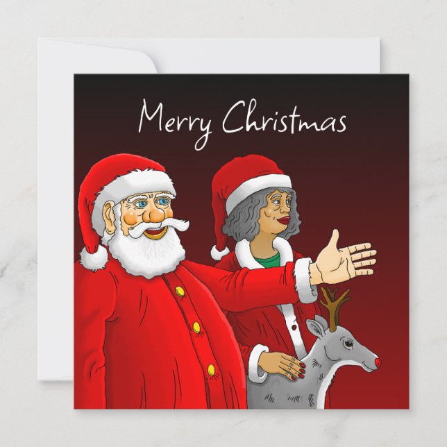 Tarjeta Pequeña Feliz Navidad Papá Noel (Anverso)