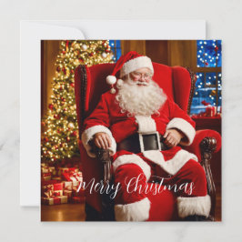 Tarjeta Pequeña Feliz Navidad Santa Claus Card
