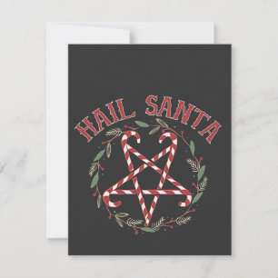 Tarjeta Pequeña Feliz Navidad Satanás Krampus Navidad Dulces del D