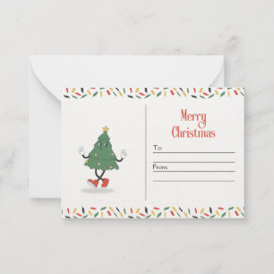 Tarjeta Pequeña Feliz Navidad simple y elegante