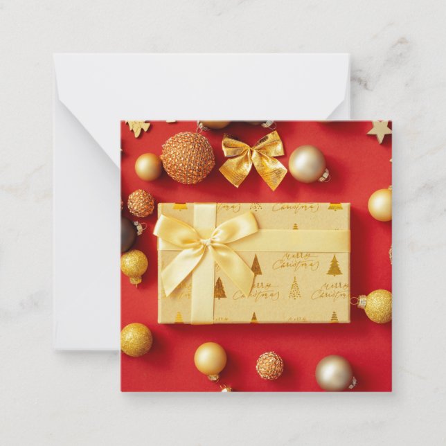 Tarjeta Pequeña Feliz Navidad y próspero año nuevo (Anverso)