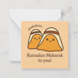 Tarjeta Pequeña Feliz Ramadan Mubarak para ti