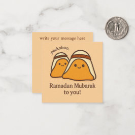 Tarjeta Pequeña Feliz Ramadan Mubarak para ti