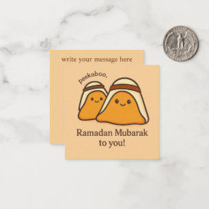 Tarjeta Pequeña Feliz Ramadan Mubarak para ti