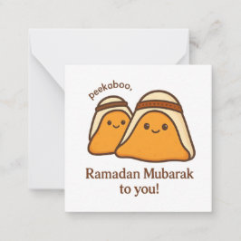 Tarjeta Pequeña Feliz Ramadan Mubarak para ti
