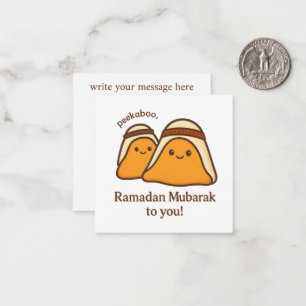 Tarjeta Pequeña Feliz Ramadan Mubarak para ti