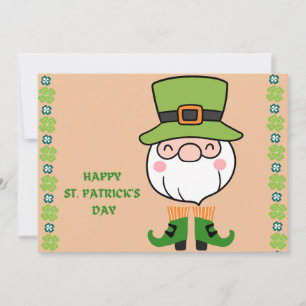 Tarjeta Pequeña FELIZ SAN. PATRICK'S DAY Leprechaun