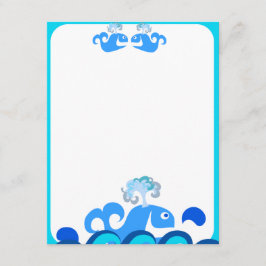 Tarjeta Pequeña ¡Feliz Stationery de ballenas!