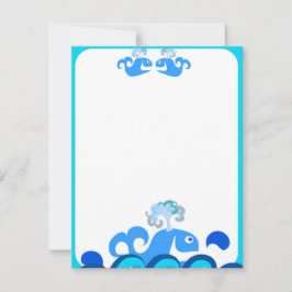 Tarjeta Pequeña ¡Feliz Stationery de ballenas!