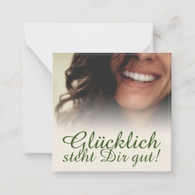 Tarjeta Pequeña ¡Feliz te queda bien! (Anverso)