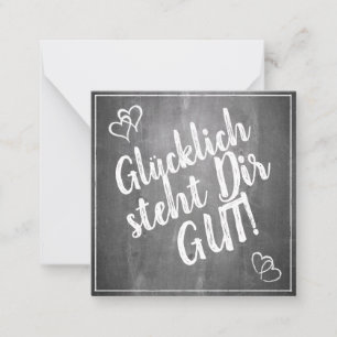 Tarjeta Pequeña ¡Feliz te queda bien! - al estilo pizarra