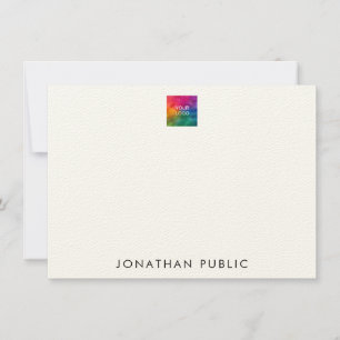 Tarjeta Pequeña Felt Ecru Subir tu propio logotipo profesional