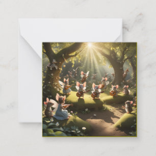 Tarjeta Pequeña Festival Musical Fantasma Mice Woodland