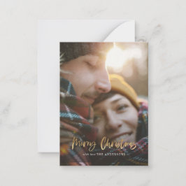 Tarjeta Pequeña festividad de fotos rojas de navidad de presupuest