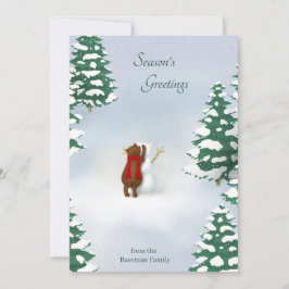 Tarjeta Pequeña Festividad de la Tierra de Nieve personalizada